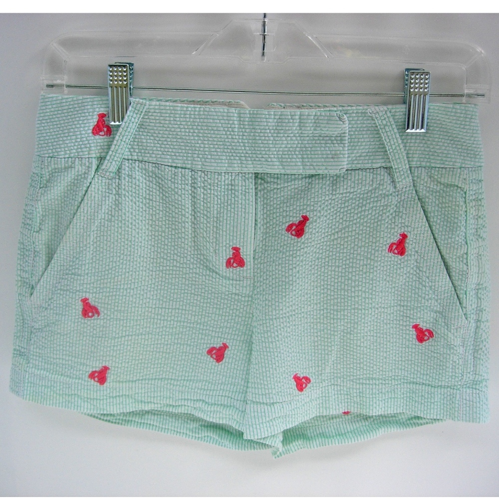 J.Crew Women's Seersucker Lobster Shorts Size 00